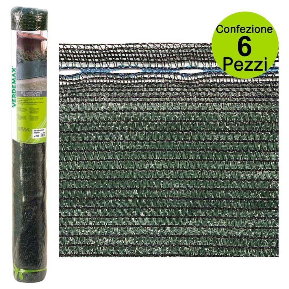 Rete Frangivista Ombreggiante Al 90% Colore Verde H 4 X 30 Metri - Foto 1
