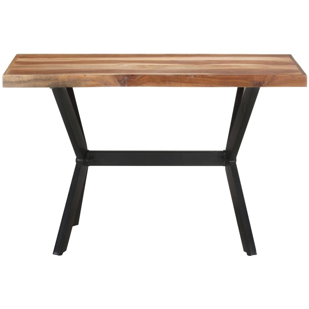 Tavolo da Pranzo 120x60x75 cm Legno Massello con Finitura Miele - Foto 2