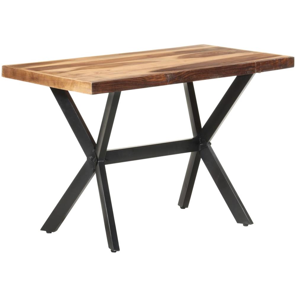 Tavolo da Pranzo 120x60x75 cm Legno Massello con Finitura Miele - Foto 8