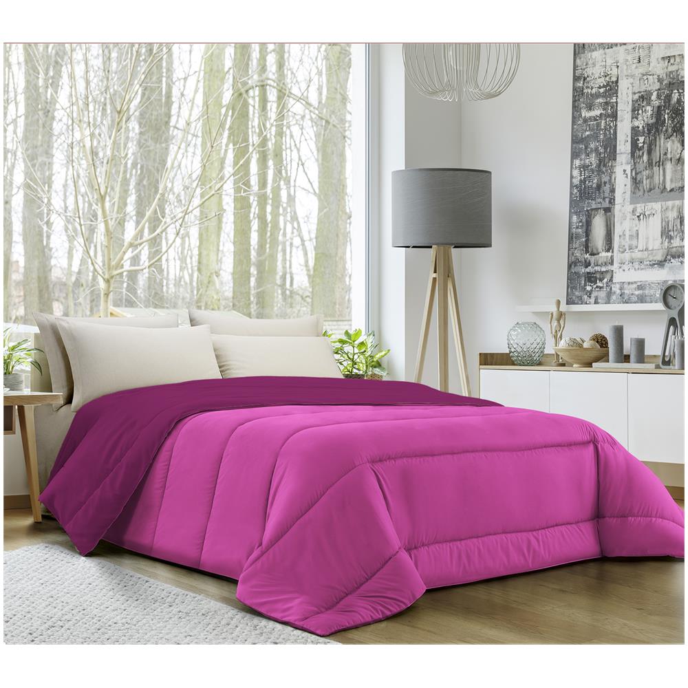 Trapunta Invernale, Calda E Morbida Da 350 Gr / mq - Fuxia / mora - Matrimoniale - Foto 1