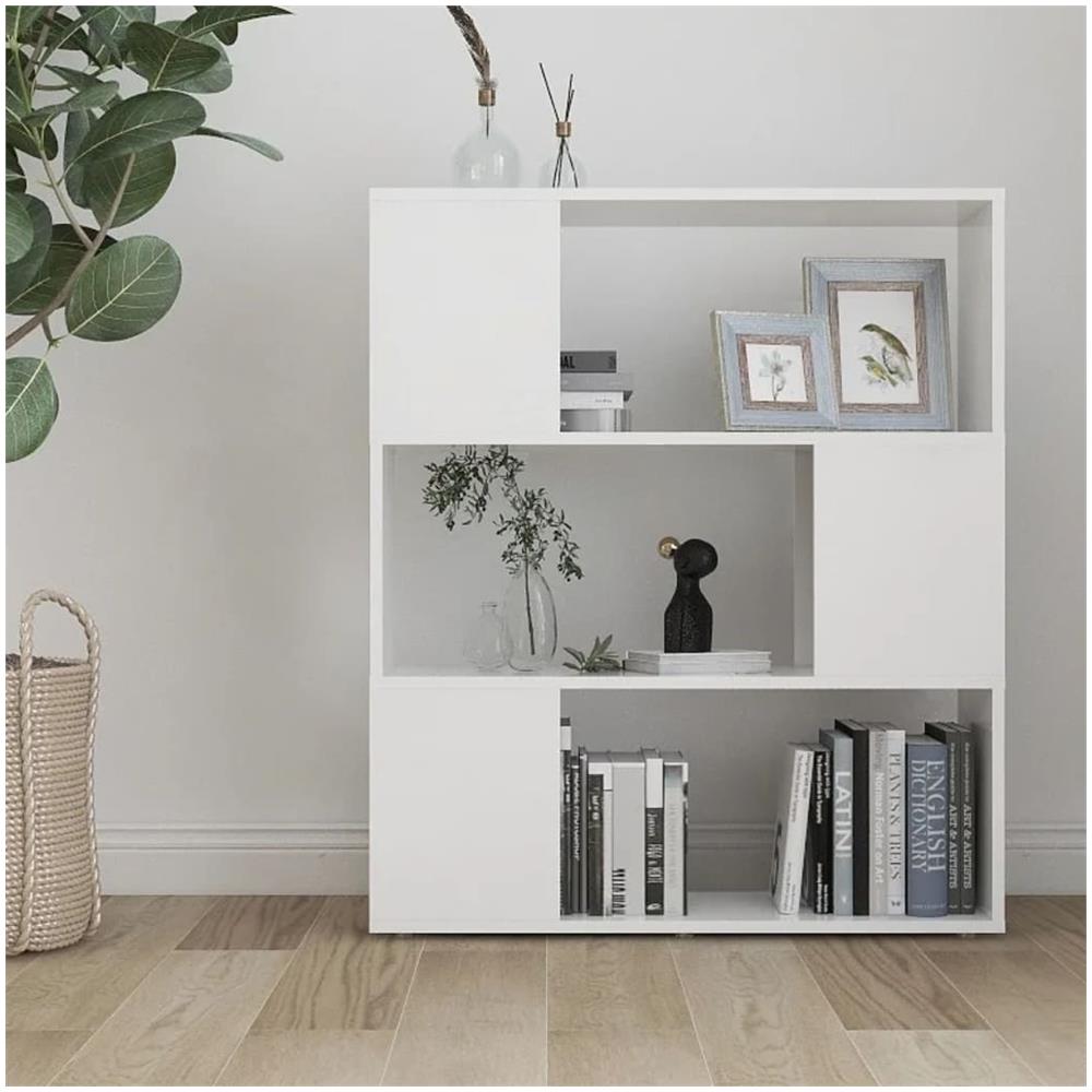 Libreria / divisorio Bianco 80x24x94 Cm In Truciolato - Foto 3