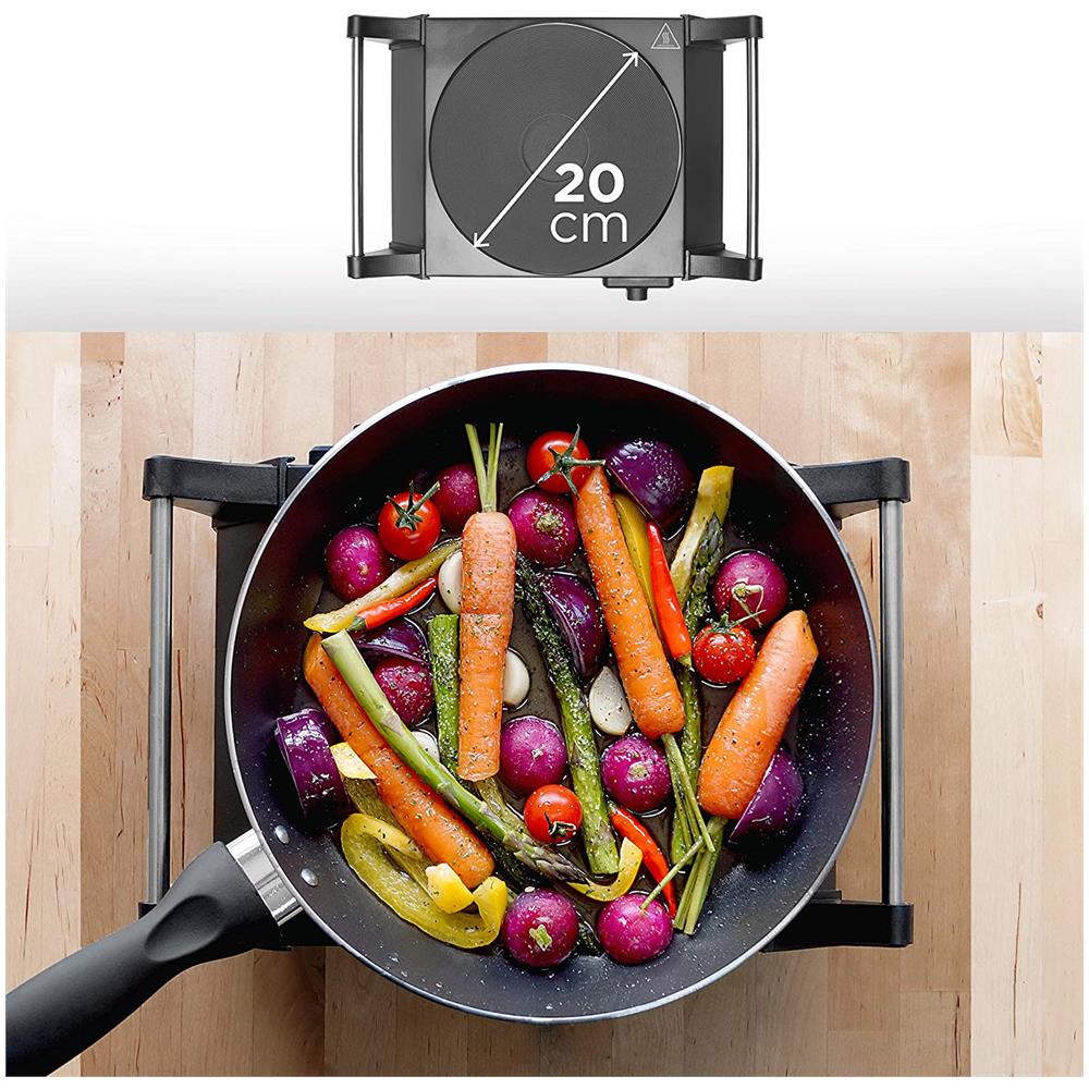 Hp1bk Fornello Elettrico Da Campeggio 1500w Piano Cottura Portatile Con 1 Piastra Elettrica In Ghisa E Manici Per Il Trasporto - Foto 6