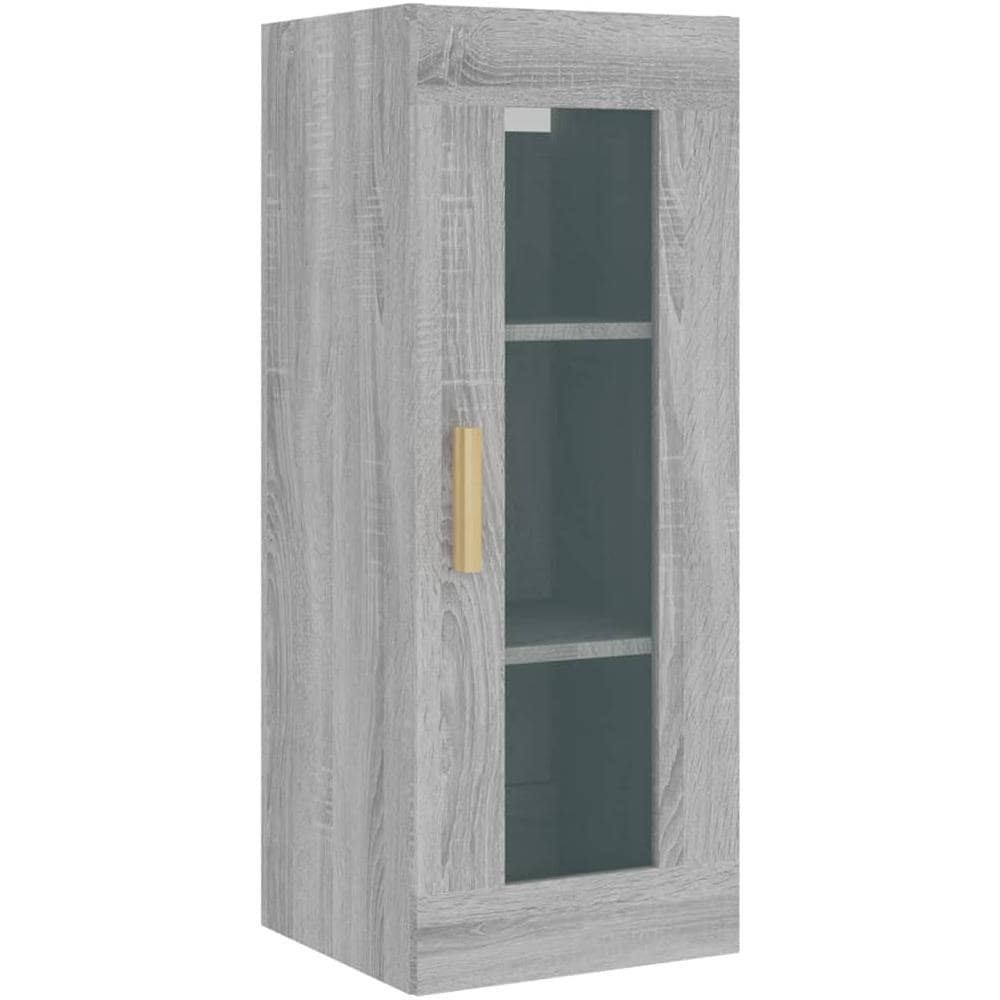 Armadietto Pensile A Parete Grigio Sonoma 34,5x34x90 Cm - Foto 2