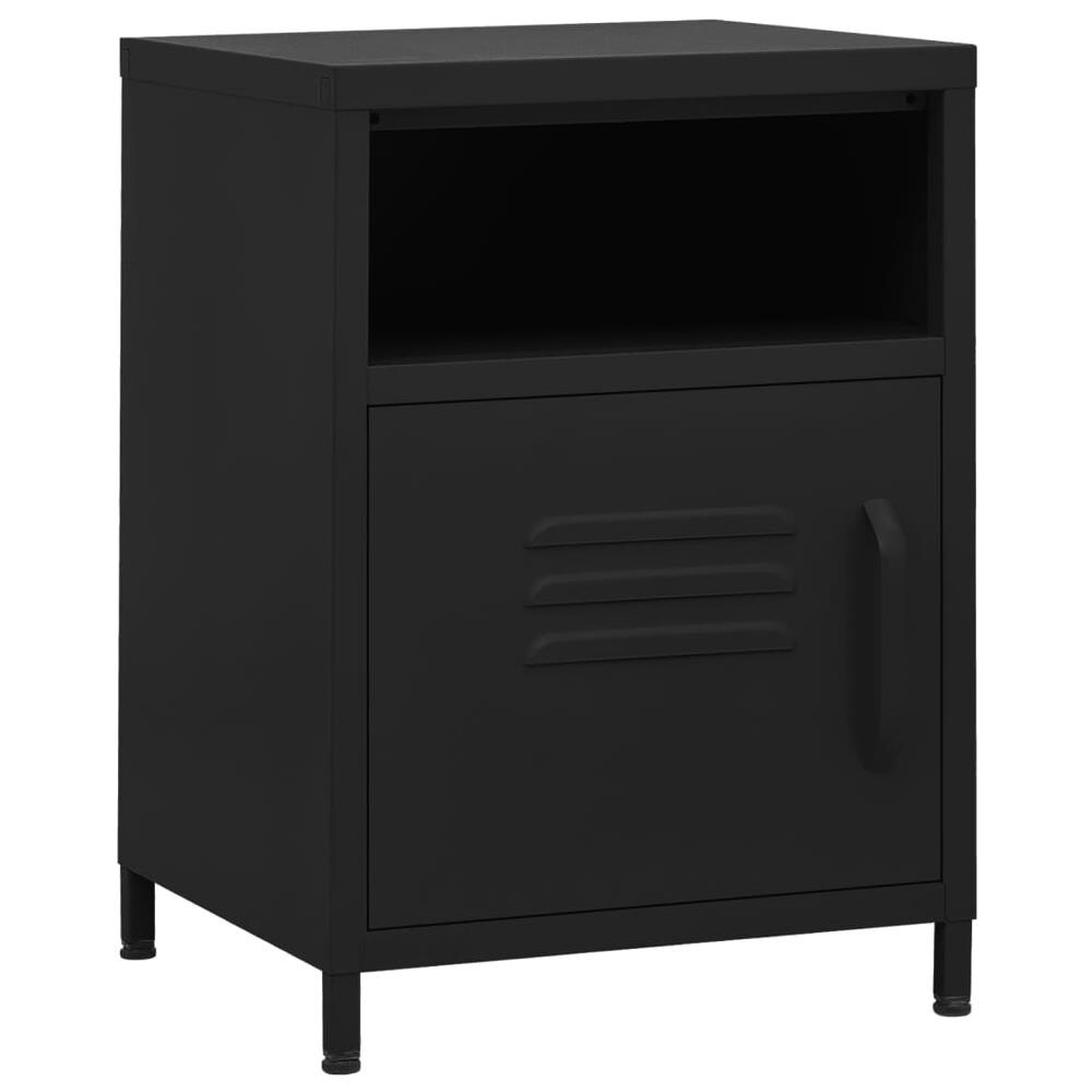 Comodini 2 Pz Neri 35x35x51 Cm In Acciaio - Foto 2