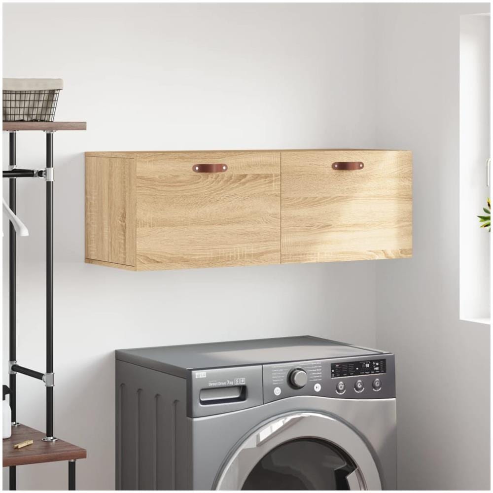 Mobile A Parete Rovere Sonoma 100x36,5x35 Cm Legno Multistrato - Foto 1