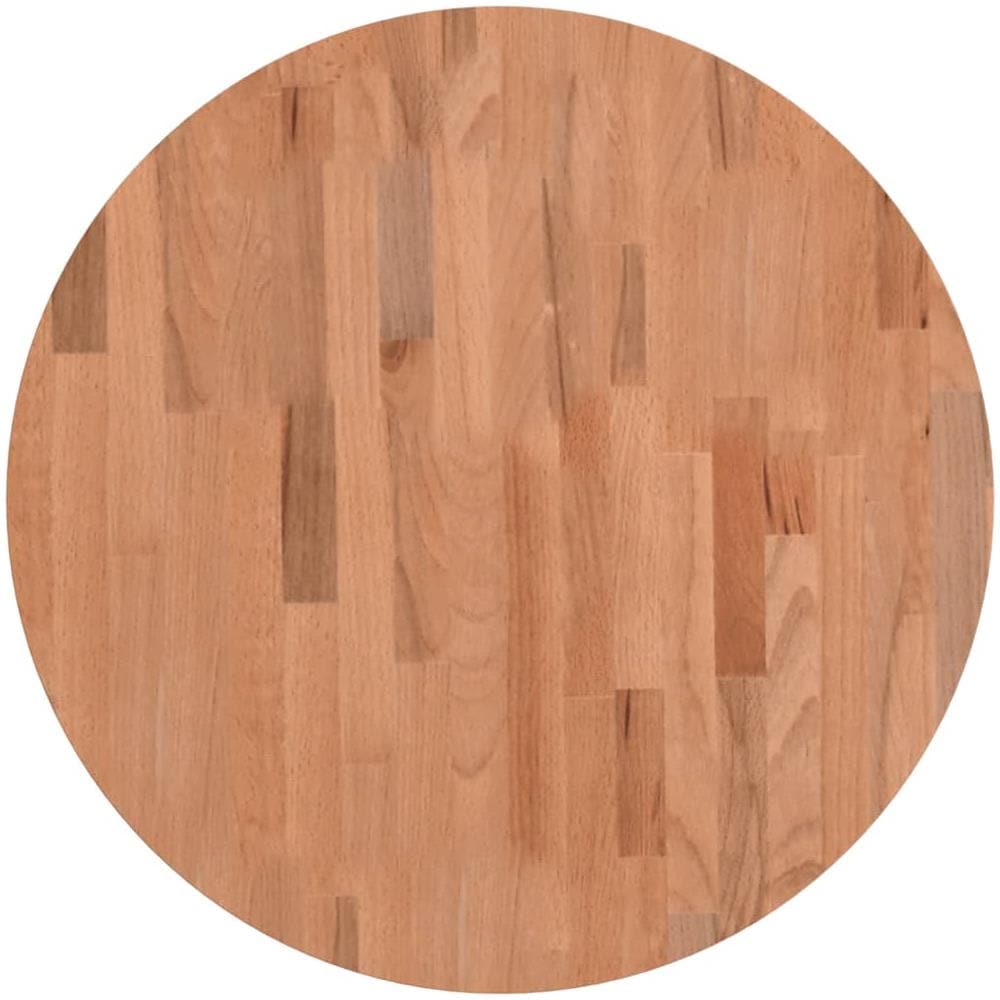 Piano Per Tavolo 60x1,5 Cm Rotondo In Legno Massello Di Faggio - Foto 2