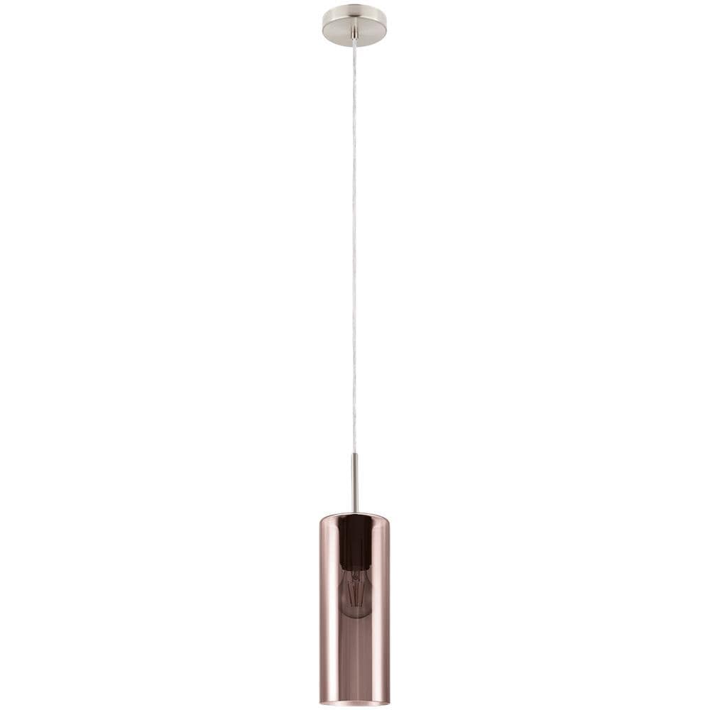 Lampadario Industrial Selvino 1 Luce Acciaio Grigio E Nichel Opaco - Foto 1