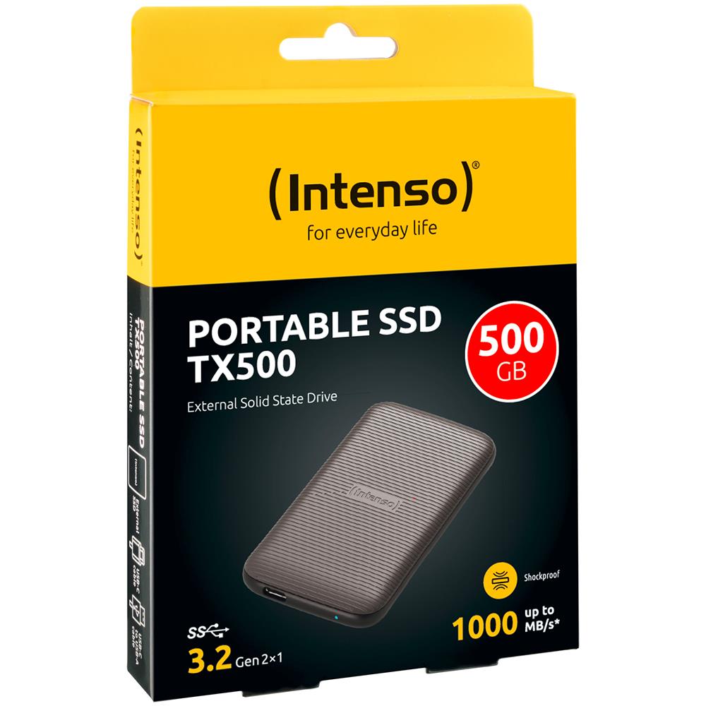 SSD TX500 500 GB Interfaccia USB 3.2 Gen. 2 Type-C CABLE USB-C + ADAPTER USB-A Colore Marrone - Foto 2