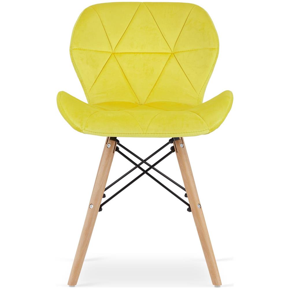 Sedia in velluto WAKO gialla dal design moderno per il soggiorno - Foto 2