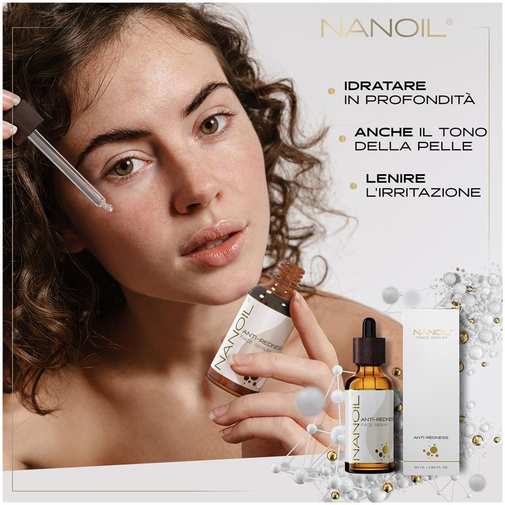 Anti-redness Face Serum - Siero Lenitivo Per Pelli Con Couperose, Riduzione Del Rossore, Sollievo Ed Effetto Calmante, 50 Ml - Foto 2