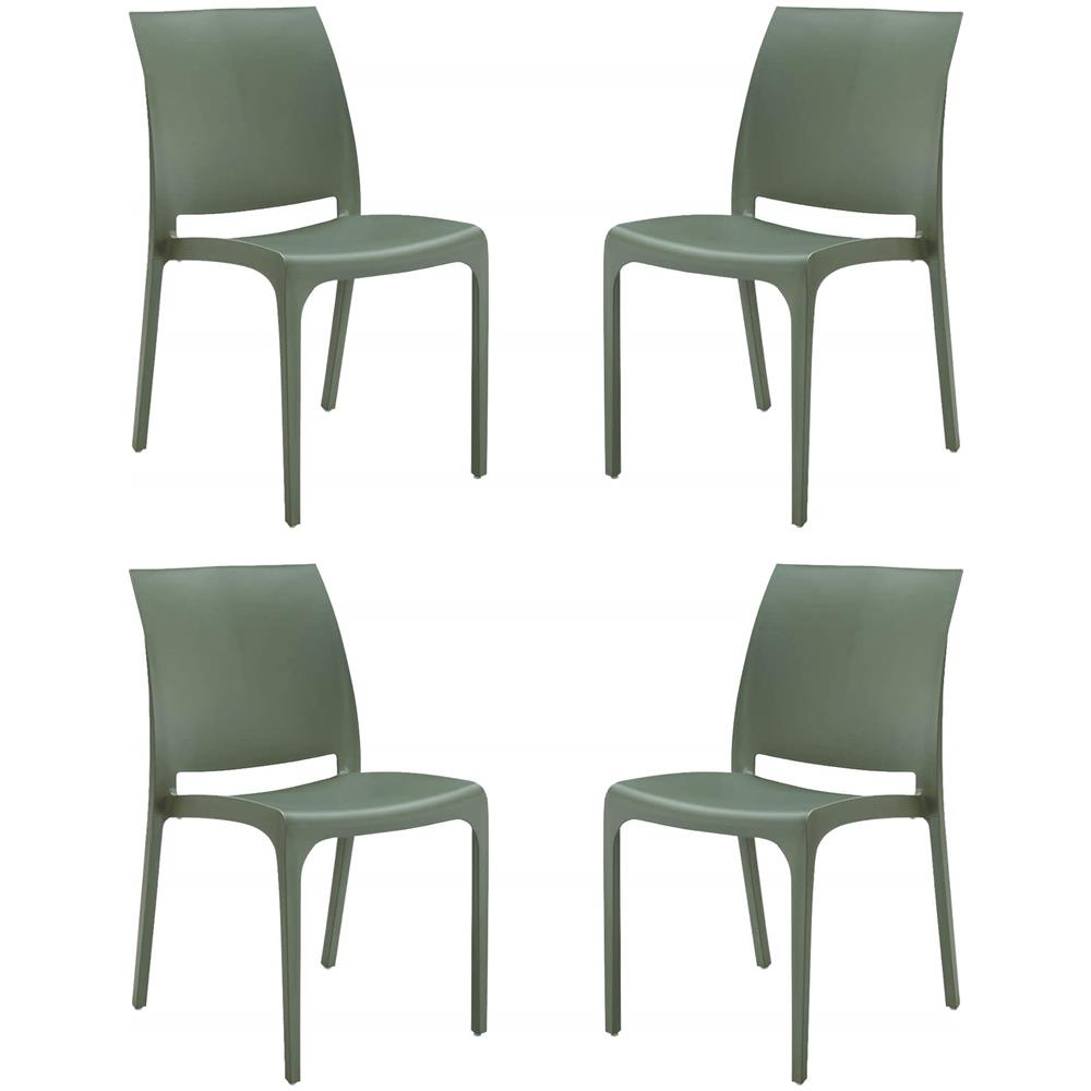 Volga - Sedia Da Giardino In Plastica Set Da 4 - Foto 1