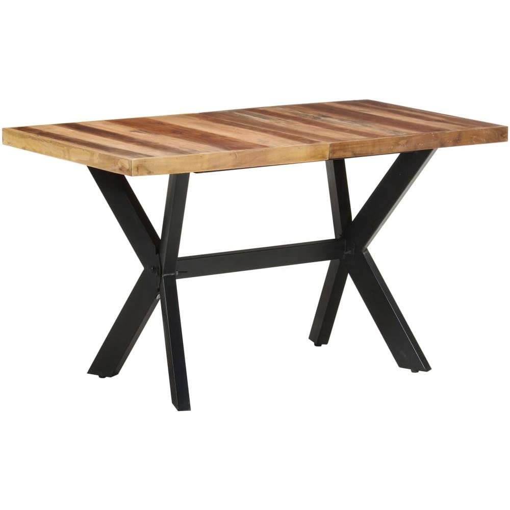 Tavolo da Pranzo 140x70x75 cm Legno Massello con Finitura Miele - Foto 1