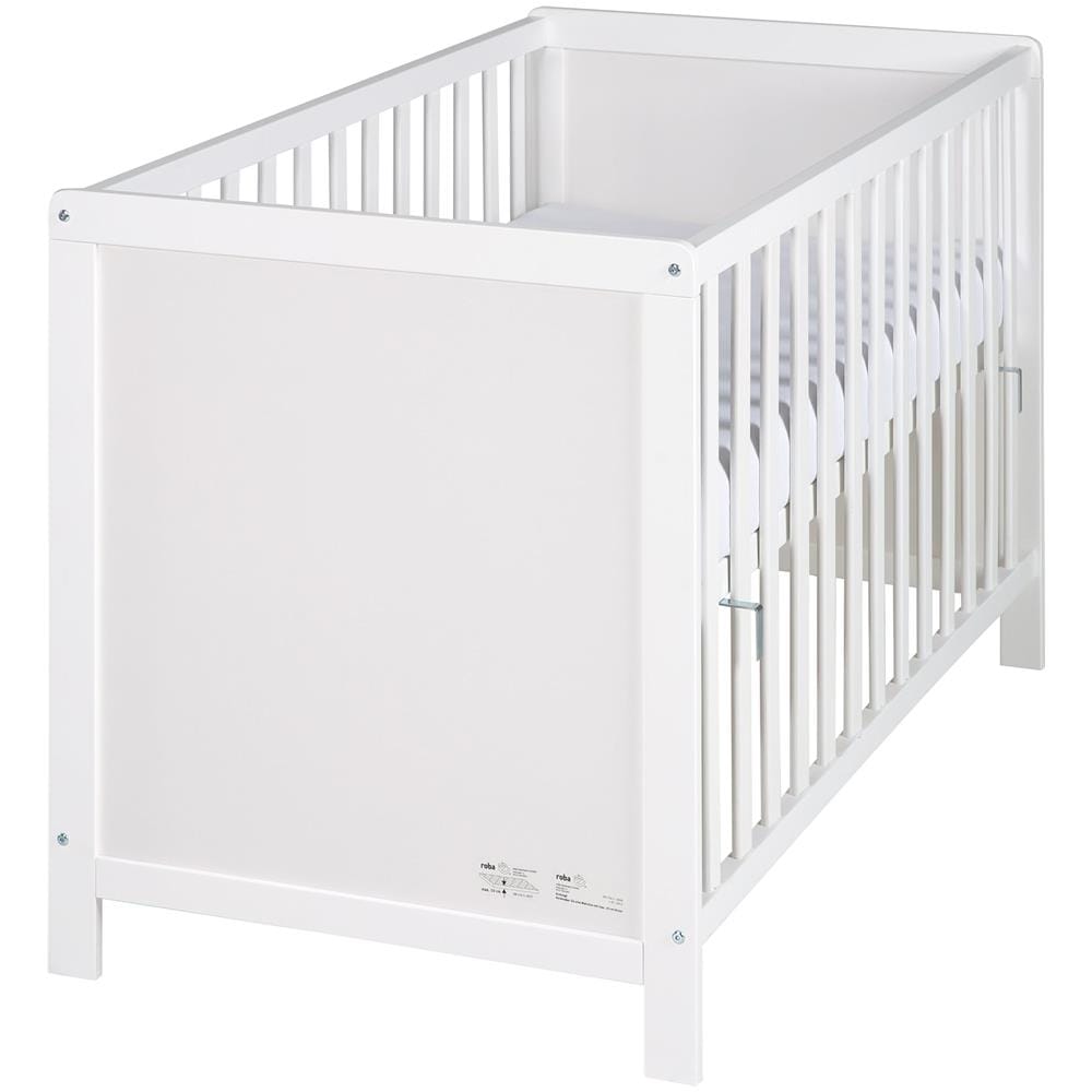 Letto Next To Me, 60 X 120 Cm, Bianco, Regolabile In Altezza, 5 Barre Antiscivolo, Incl. Rete A Doghe E Materasso - Foto 2