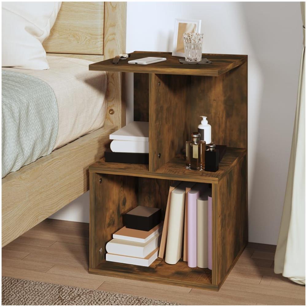 Comodini 2 Pz Rovere Fumo 35x35x55 Cm In Legno Multistrato - Foto 2