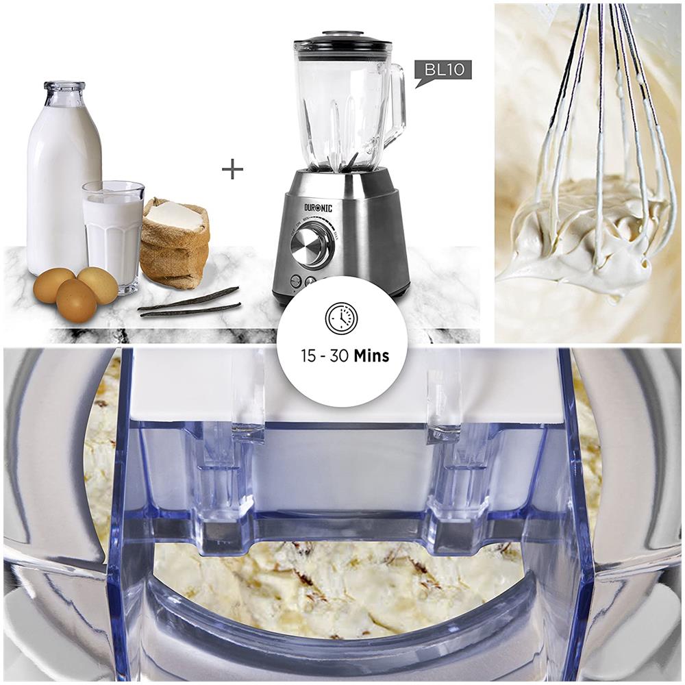 Im540 Macchina Per Gelati 1.5 L Gelatiera Ad Accumulo 30w Per Sorbetti Frozen Yogurt Gelato Artigianale Fatto In Casa - Foto 6