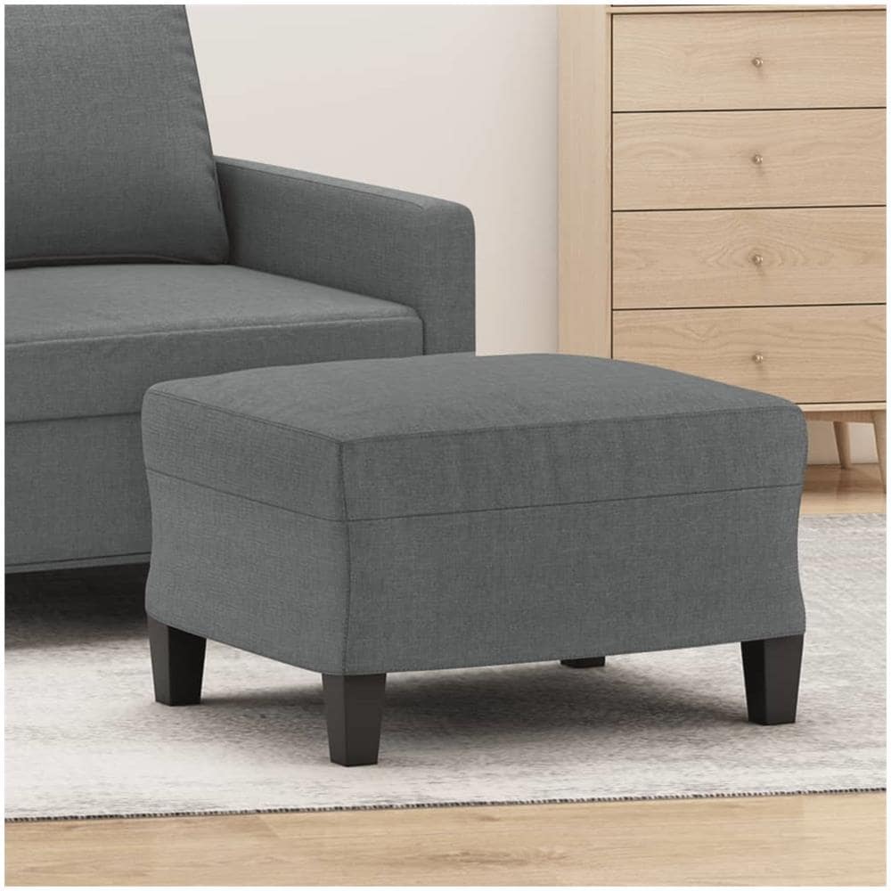 Poggiapiedi Grigio Scuro 60x50x41 Cm In Tessuto - Foto 1