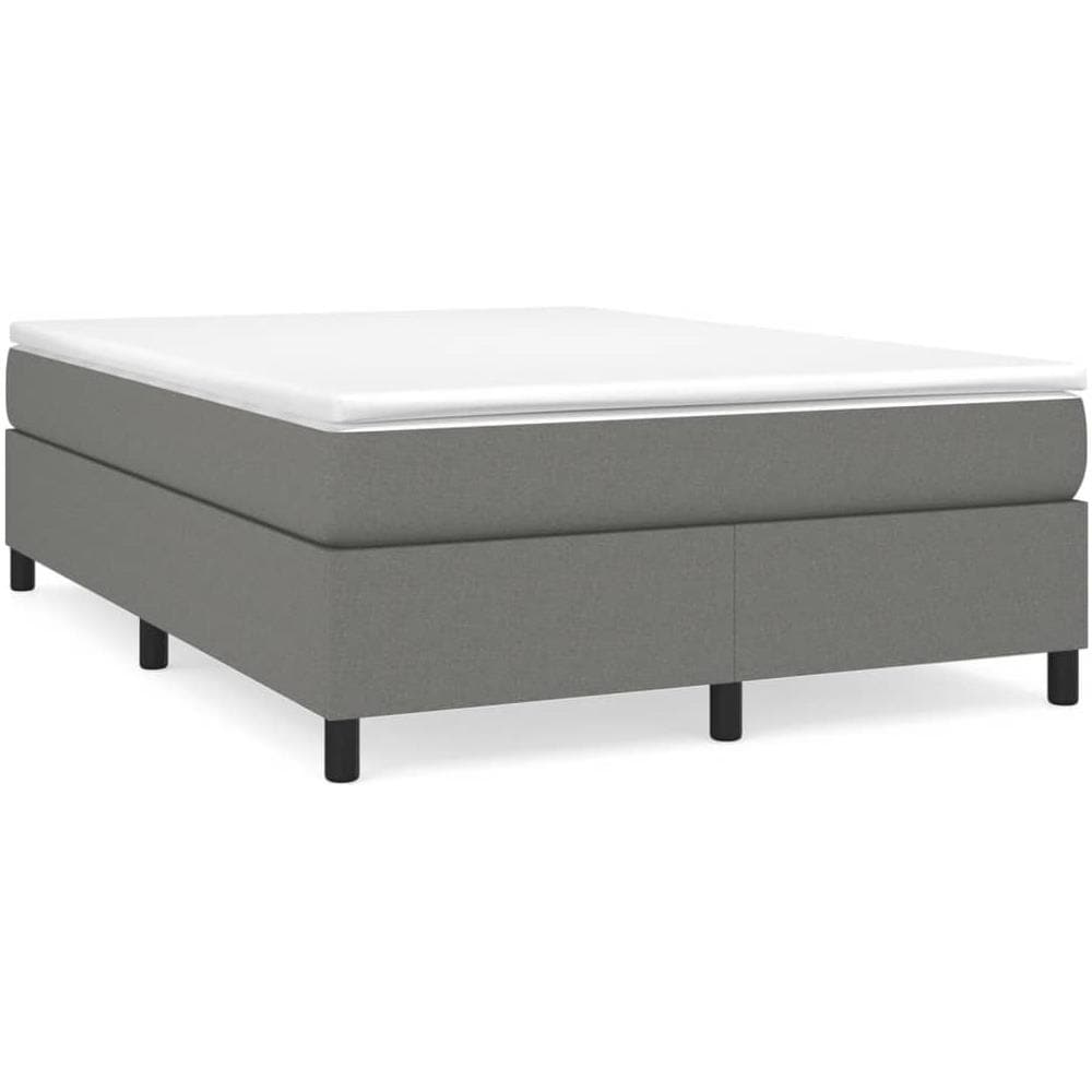 Giroletto A Molle Con Materasso Grigio Scuro 140x200cm Tessuto - Foto 2