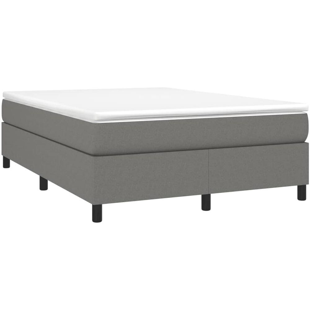 Giroletto A Molle Con Materasso Grigio Scuro 140x200cm Tessuto - Foto 3