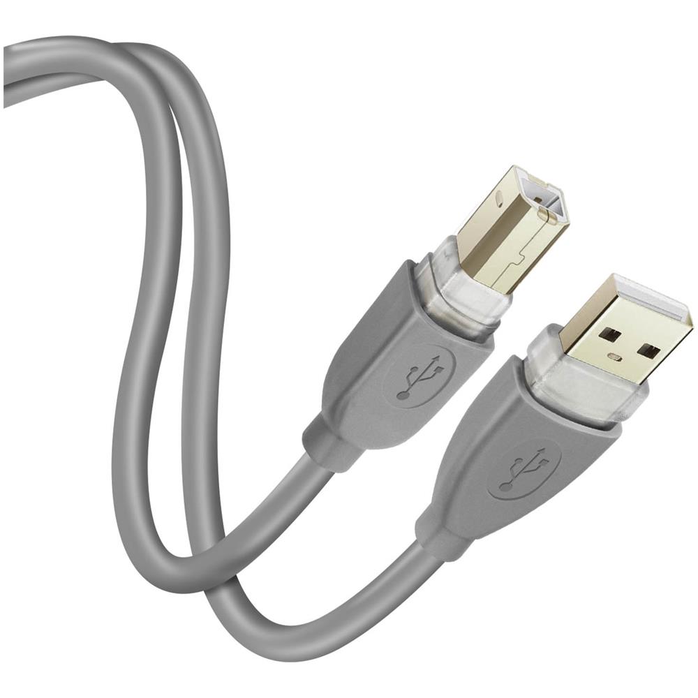 Cavo Da Usb-a 2.0 A Usb-b 2.0 Trasferimento Veloce Stabile 1,8m Linq Grigio - Foto 1
