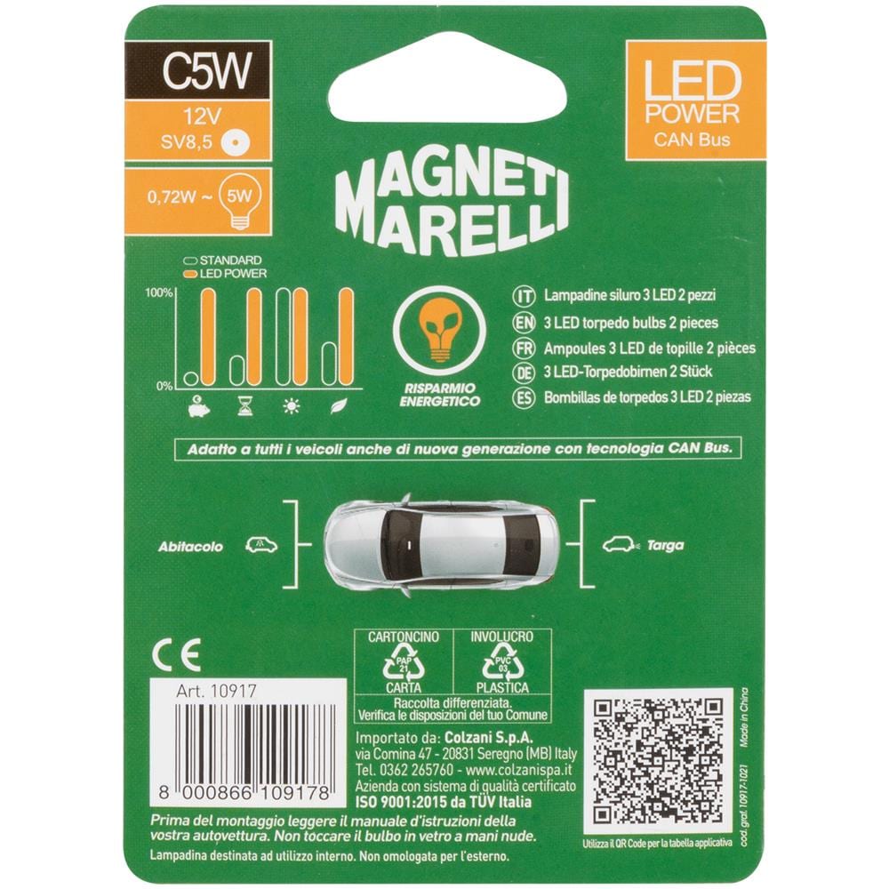 Coppia Di Lampadine Led Per Auto Quantum Energy Ultra White 12v - Foto 2