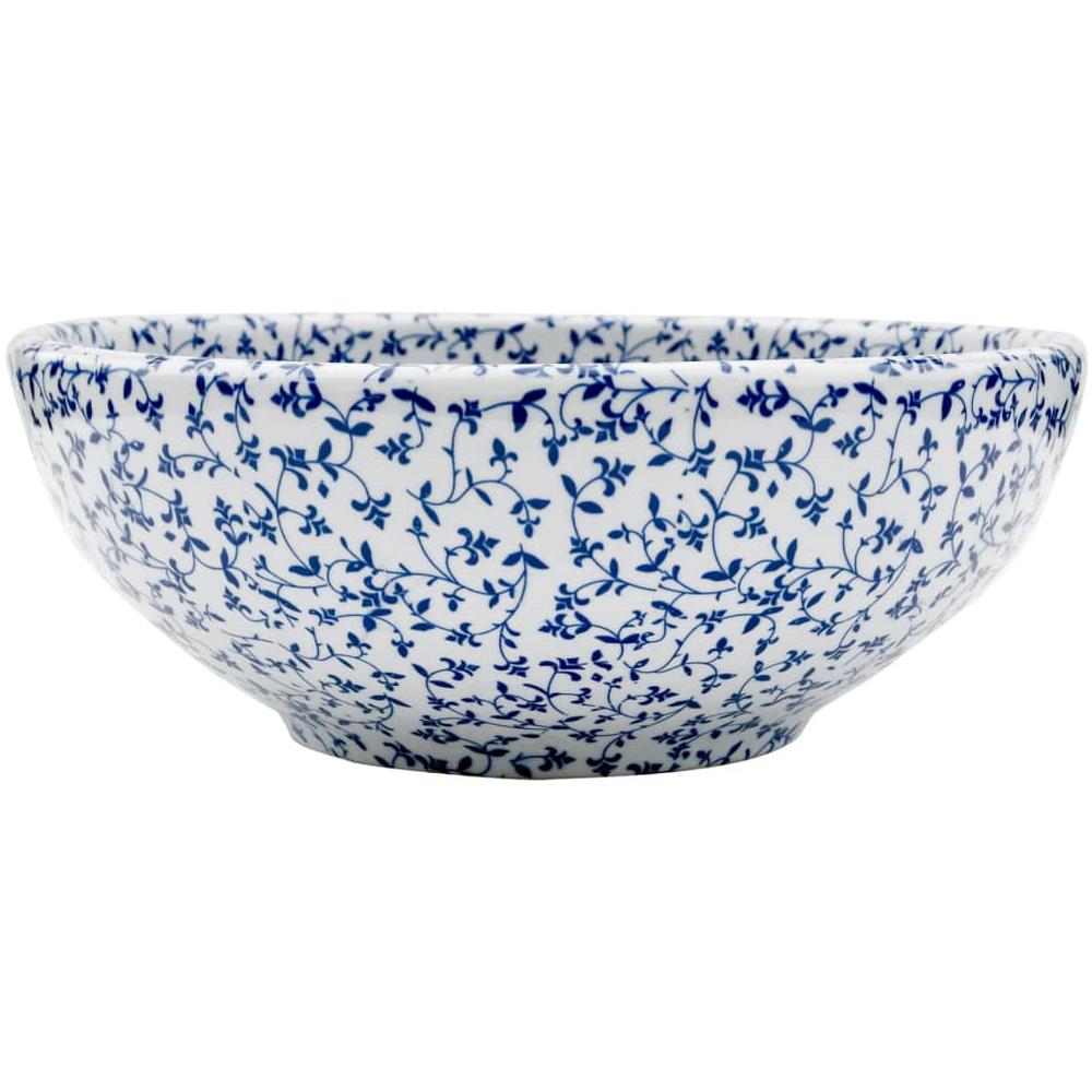 Lavabo Da Appoggio Bianco E Blu Rotondo F41x14 Cm Ceramica - Foto 2