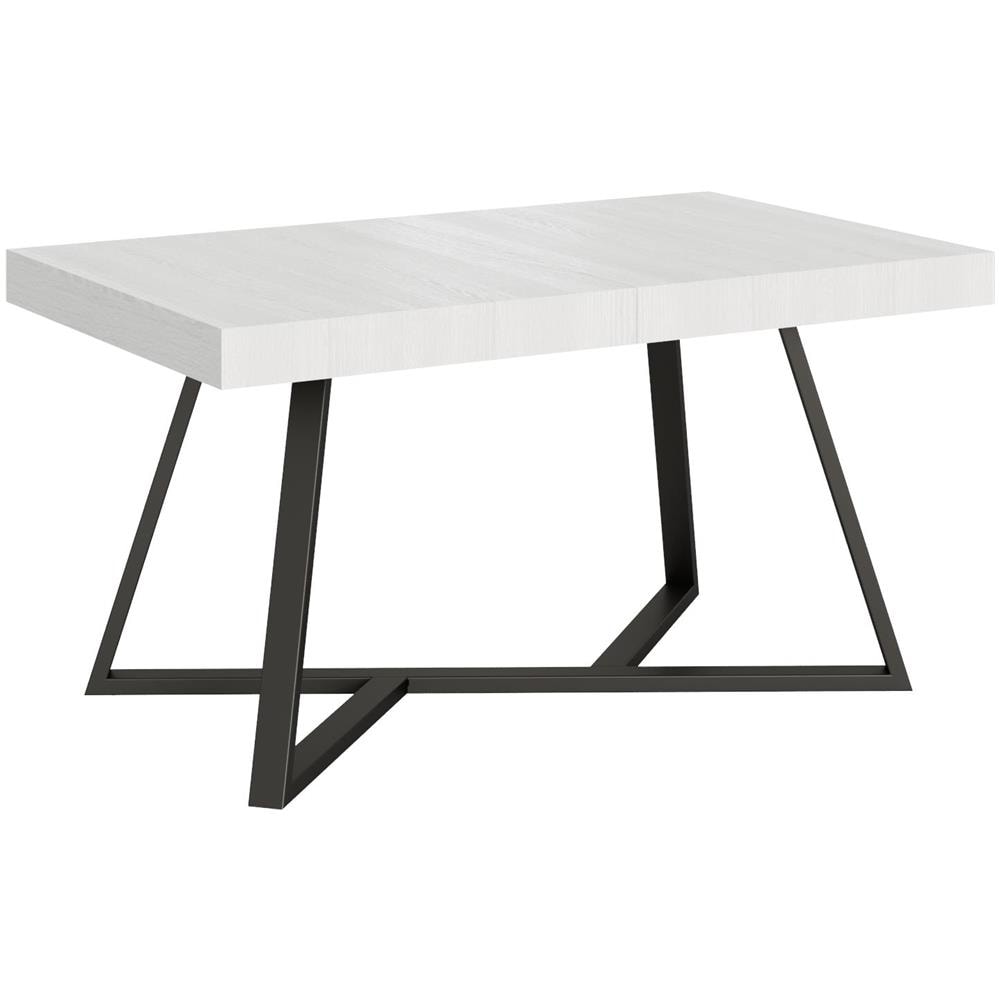 Tavolo allungabile 90x160/420 cm Booster bianco frassino gambe antracite - Foto 1