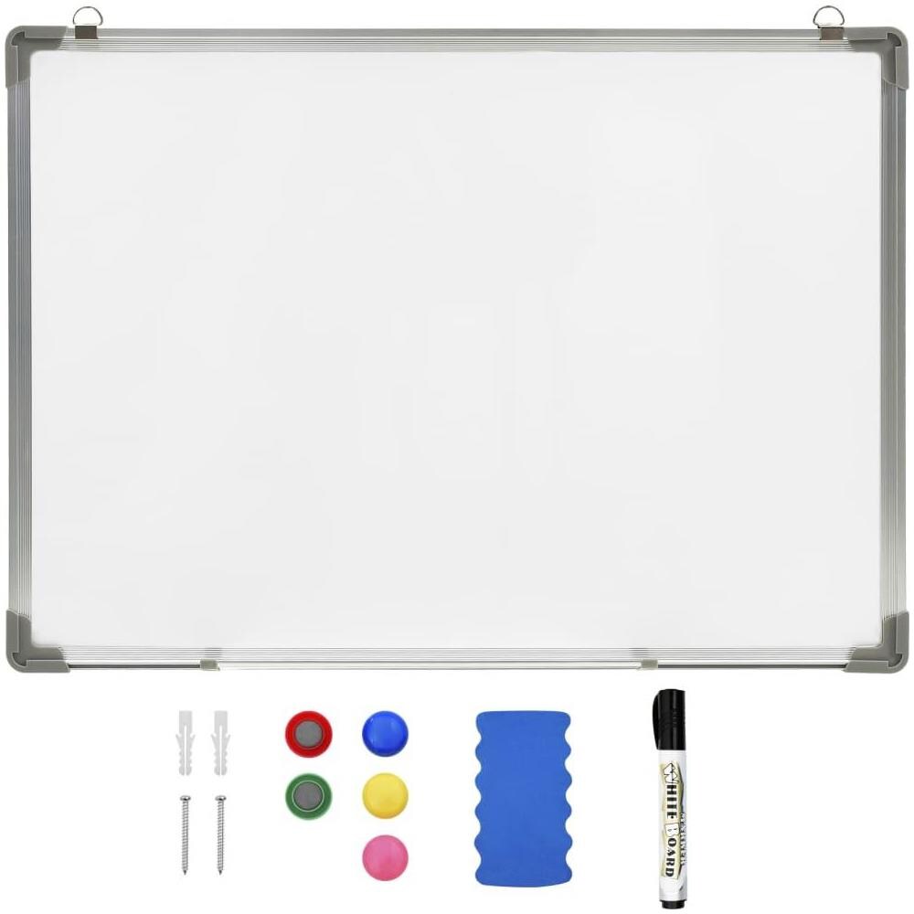 Lavagna Magnetica Bianca Cancellabile a Secco 90x60 cm Acciaio - Foto 1