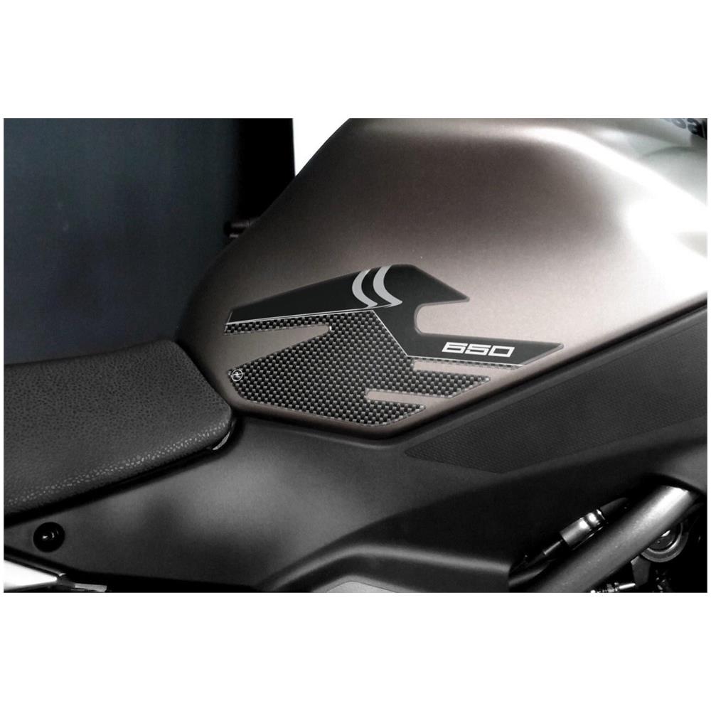 2 Protezioni Ginocchia Laterali Serbatoio Compatibili X Moto Kawasaki Ninja 650 - Foto 2