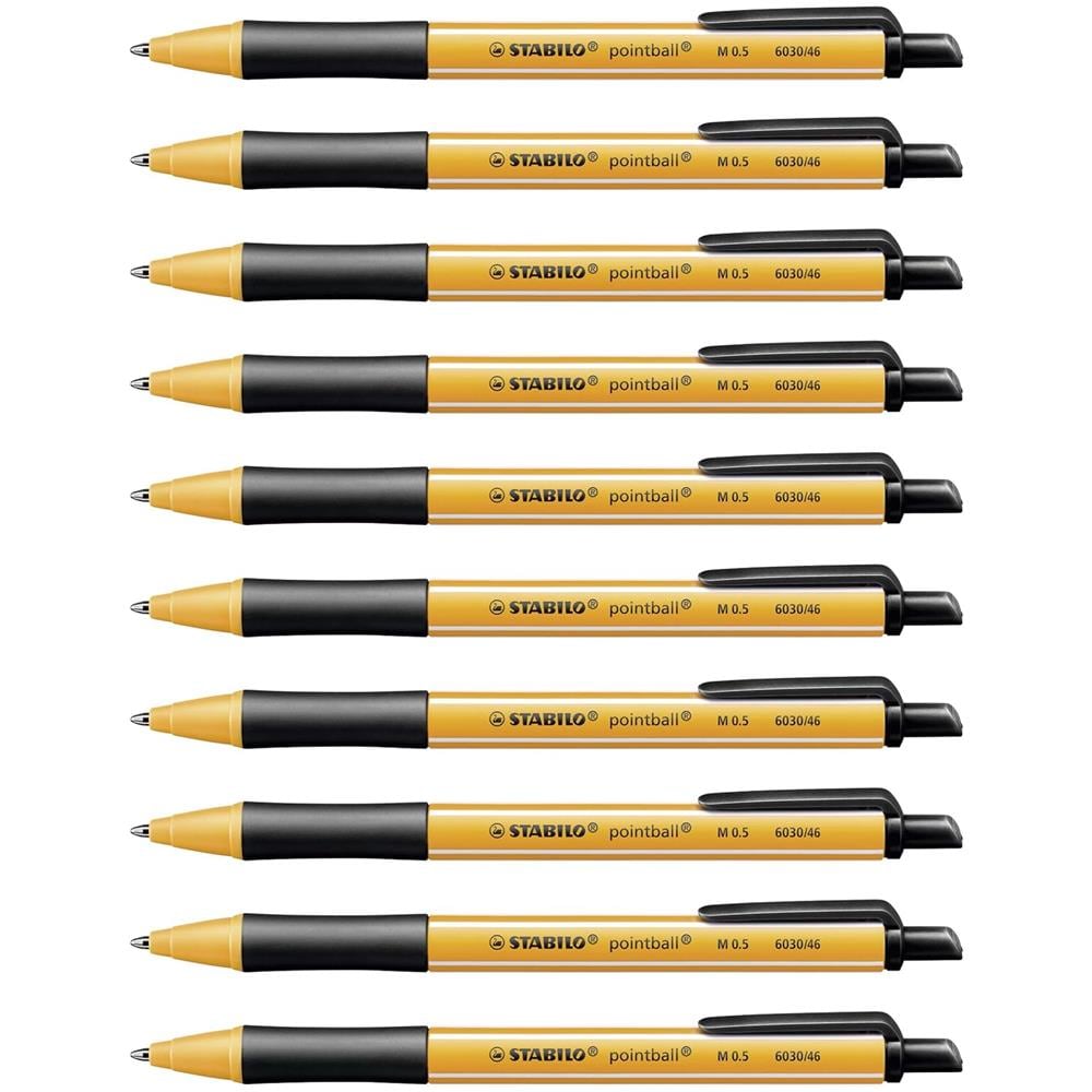 pointball - Penna a Sfera Ecosostenibile - CO2 neutral - Confezione da 10 - Nero - Foto 1