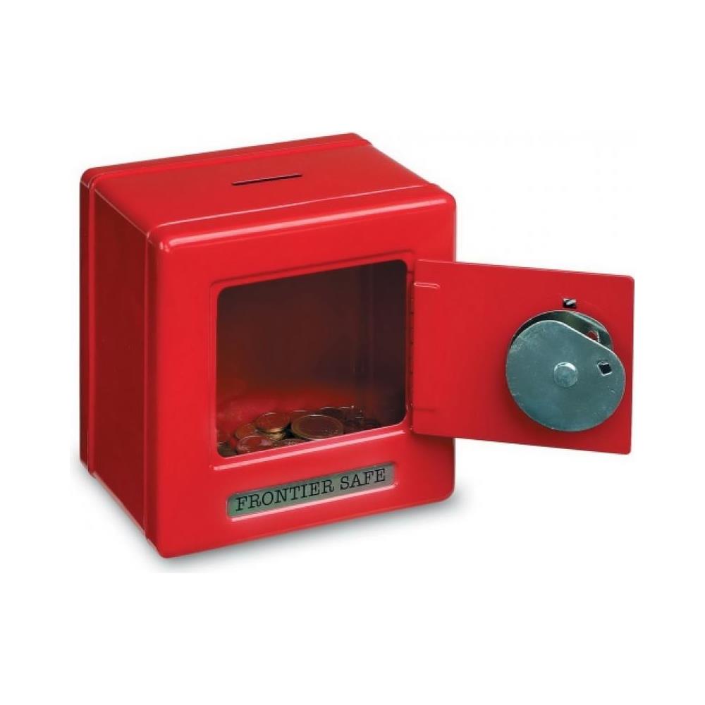 Salvadanaio In Metallo Rosso Cassaforte Con Combinazione - Foto 2