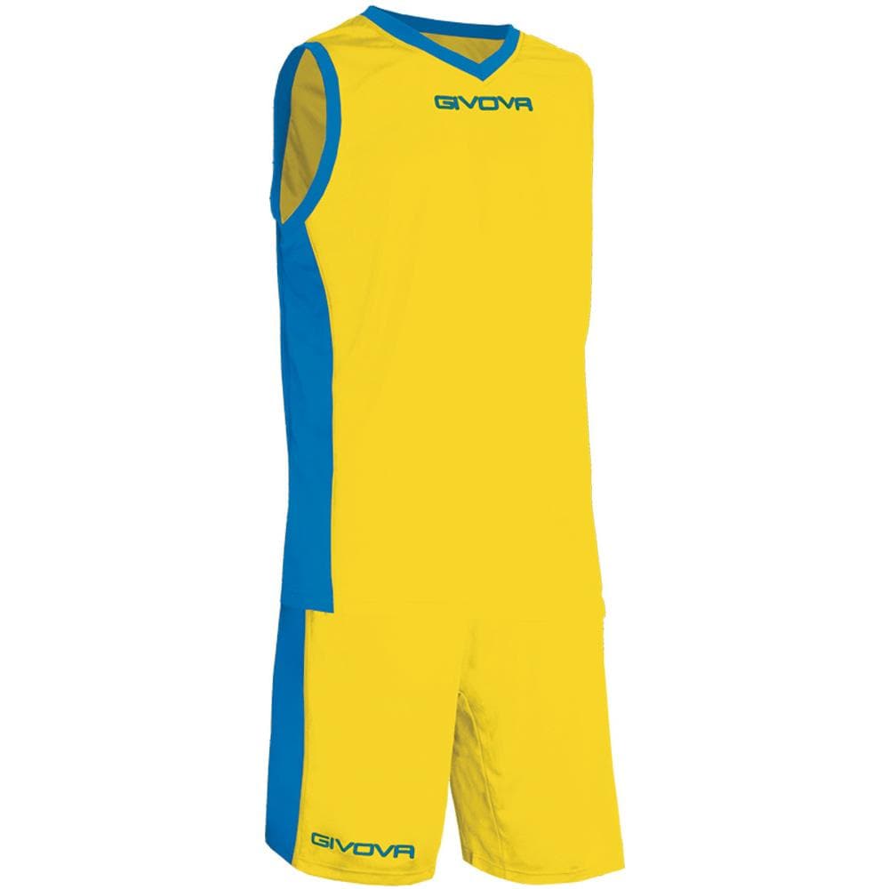 Kit Power - Completino Da Basket - Maglia Smanicata E Pantaloncino Di Colore Giallo / azzurro Taglia 2xs - Foto 1