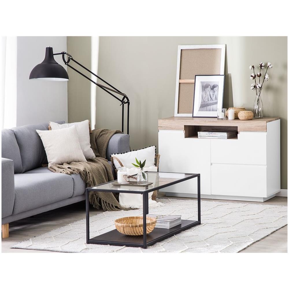 Credenza Laminata In Color Legno Chiaro / bianco Marlin - Foto 2