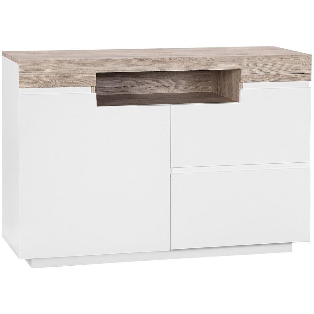 Credenza Laminata In Color Legno Chiaro / bianco Marlin - Foto 1