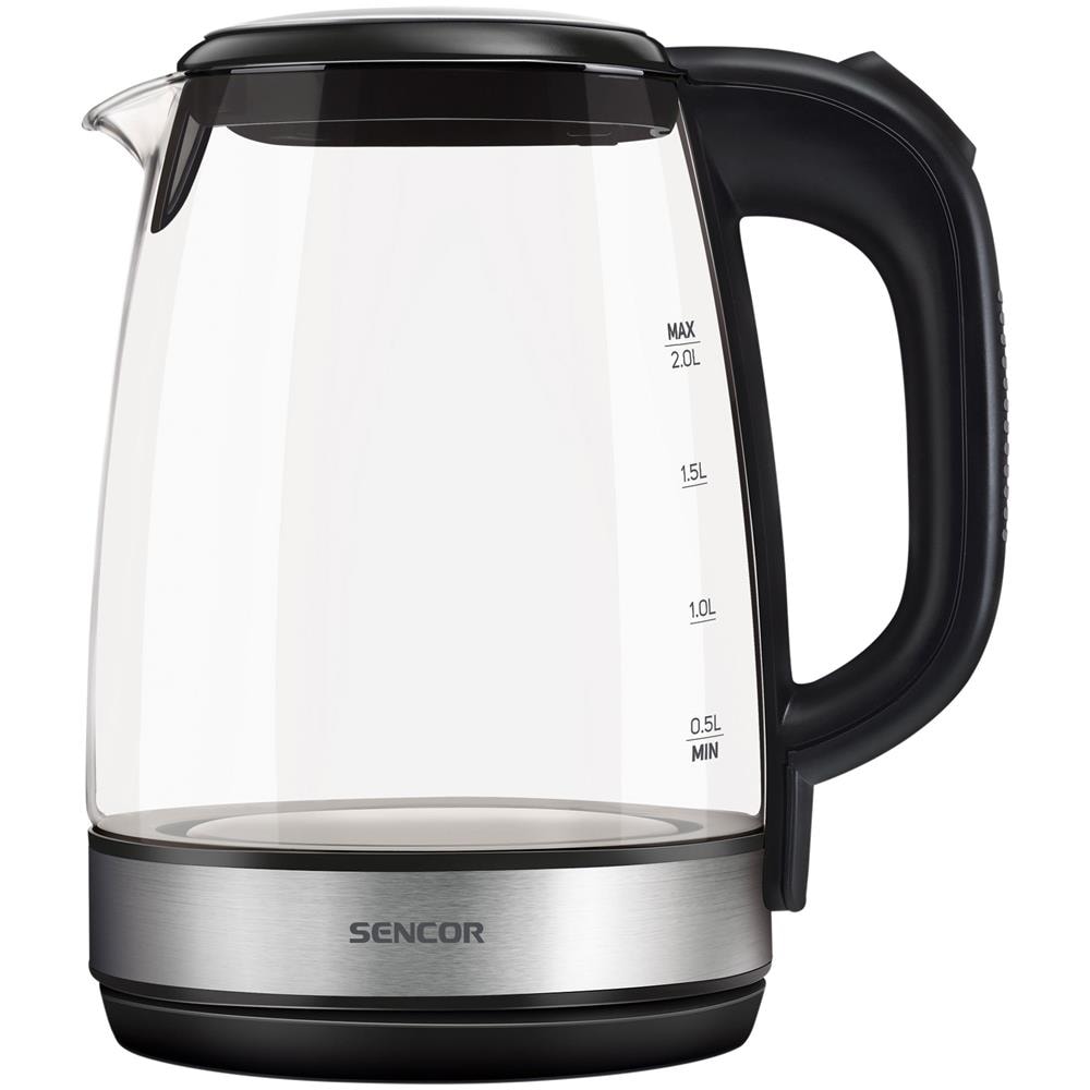 Bollitore Elettrico SWK 2080BK Potenza 2200W Volume 2.0 l Colore Nero /Trasparente - Foto 1