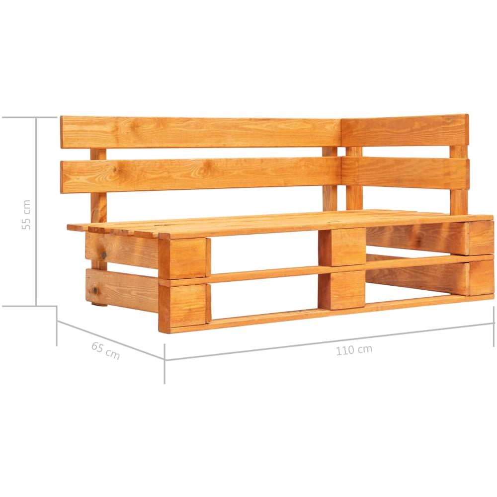 Panca Da Giardino Angolare Con Pallet Legno Marrone Miele - Foto 5