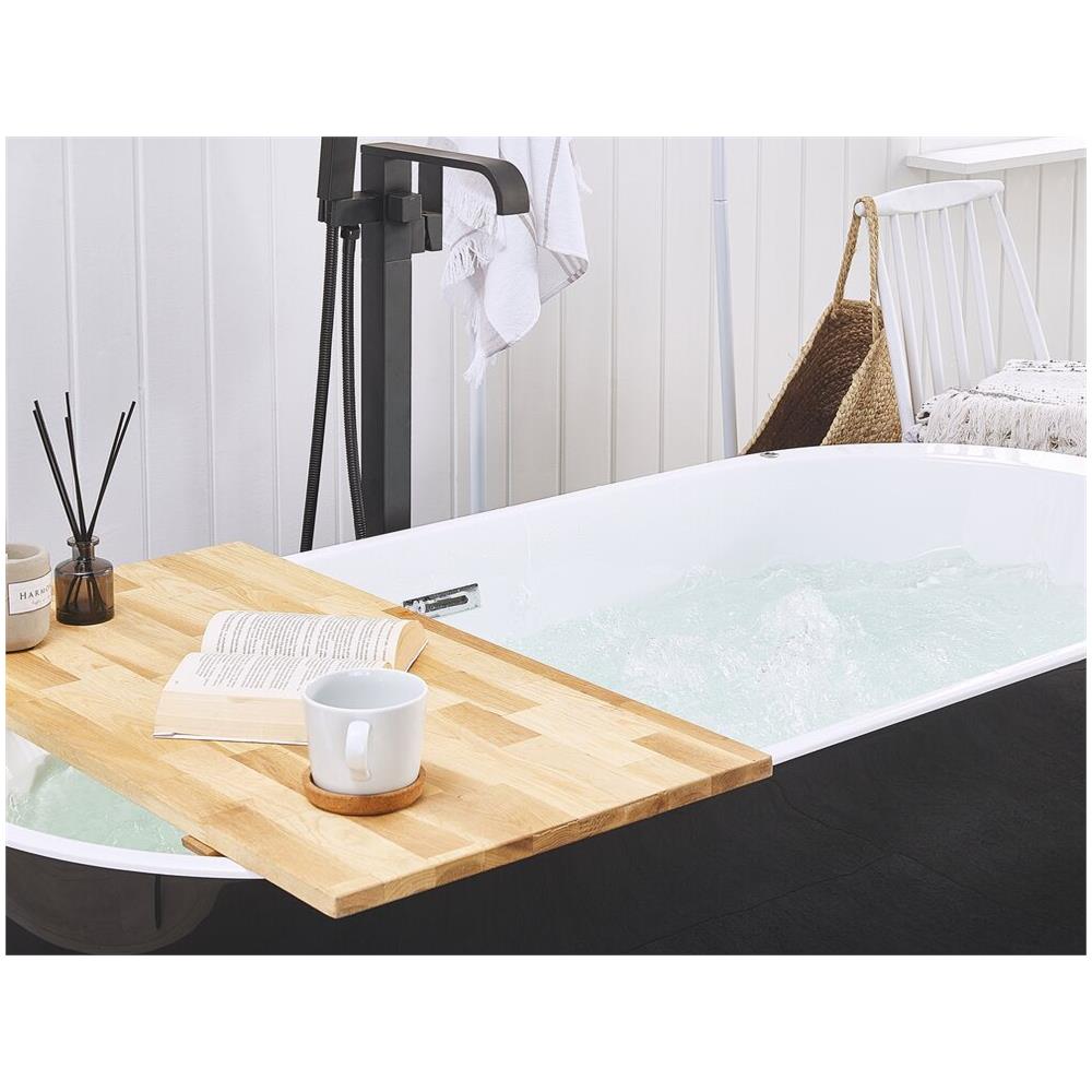 Vasca Idromassaggio Freestanding Nera Con Led 170 Cm Nevis - Foto 2