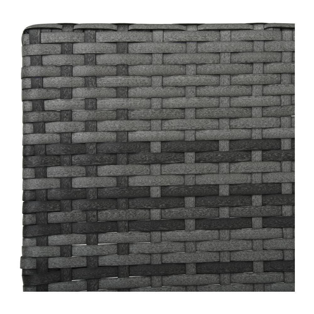 Lettino Prendisole con Cuscino in Polyrattan Grigio - Foto 8