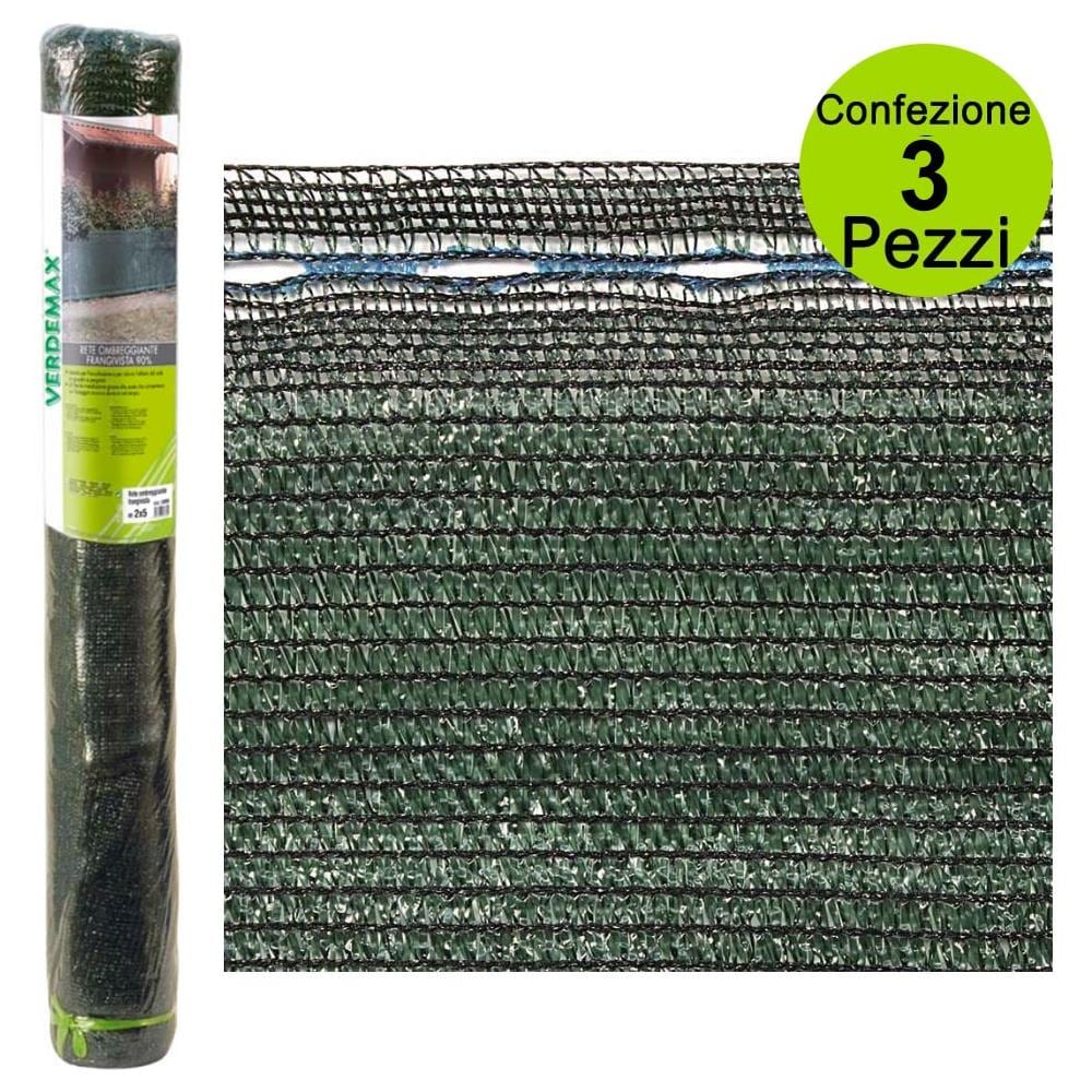 Rete Frangivista Ombreggiante Al 90% Colore Verde H 2 X 15 Metri - Foto 1