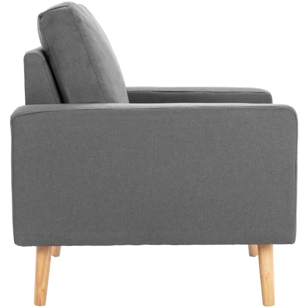 Set Divani 2 Pz In Tessuto Grigio Chiaro - Foto 8