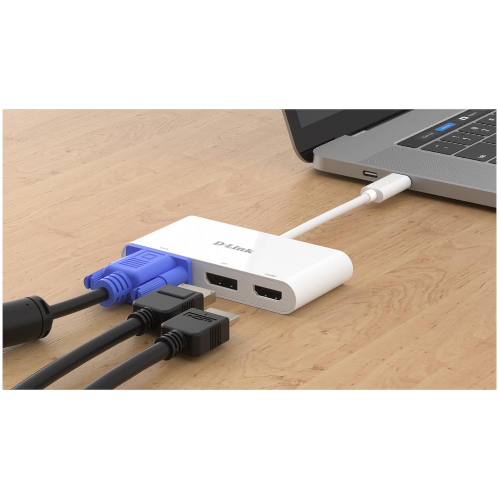 Replicatore di Porte e Docking Station per Notebook DUB-V310 Cablato USB 3.2 di Tipo C - Bianco - Foto 3