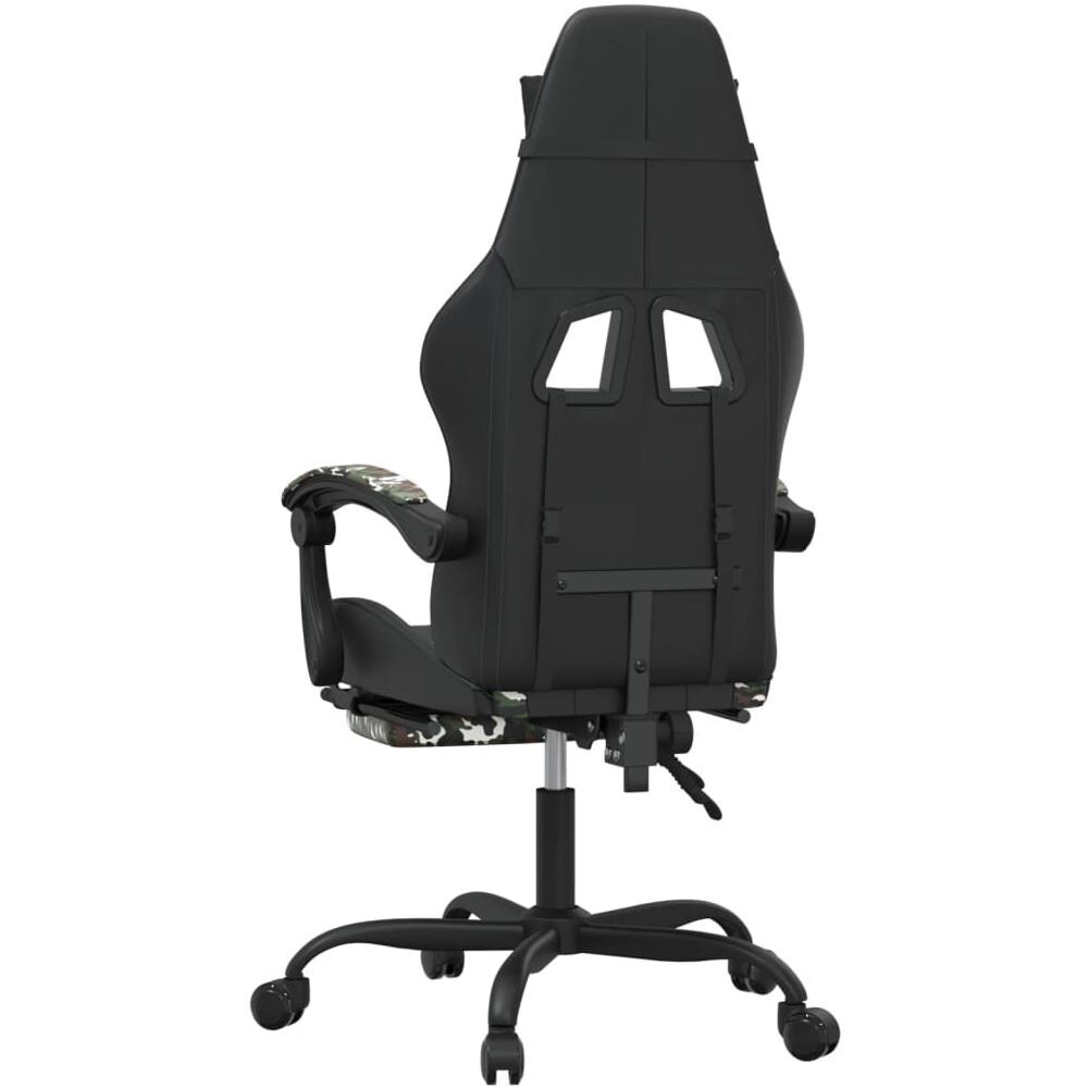 Sedia Da Gaming Con Poggiapiedi Nero E Mimetico In Similpelle - Foto 2