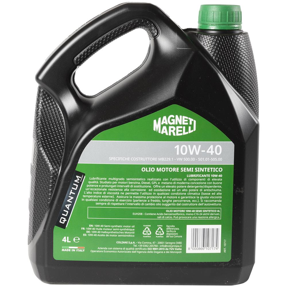 Magneti Marelli Lubrificante Auto Semi Sintetico Olio Motore 10w-40 4lt - Foto 4