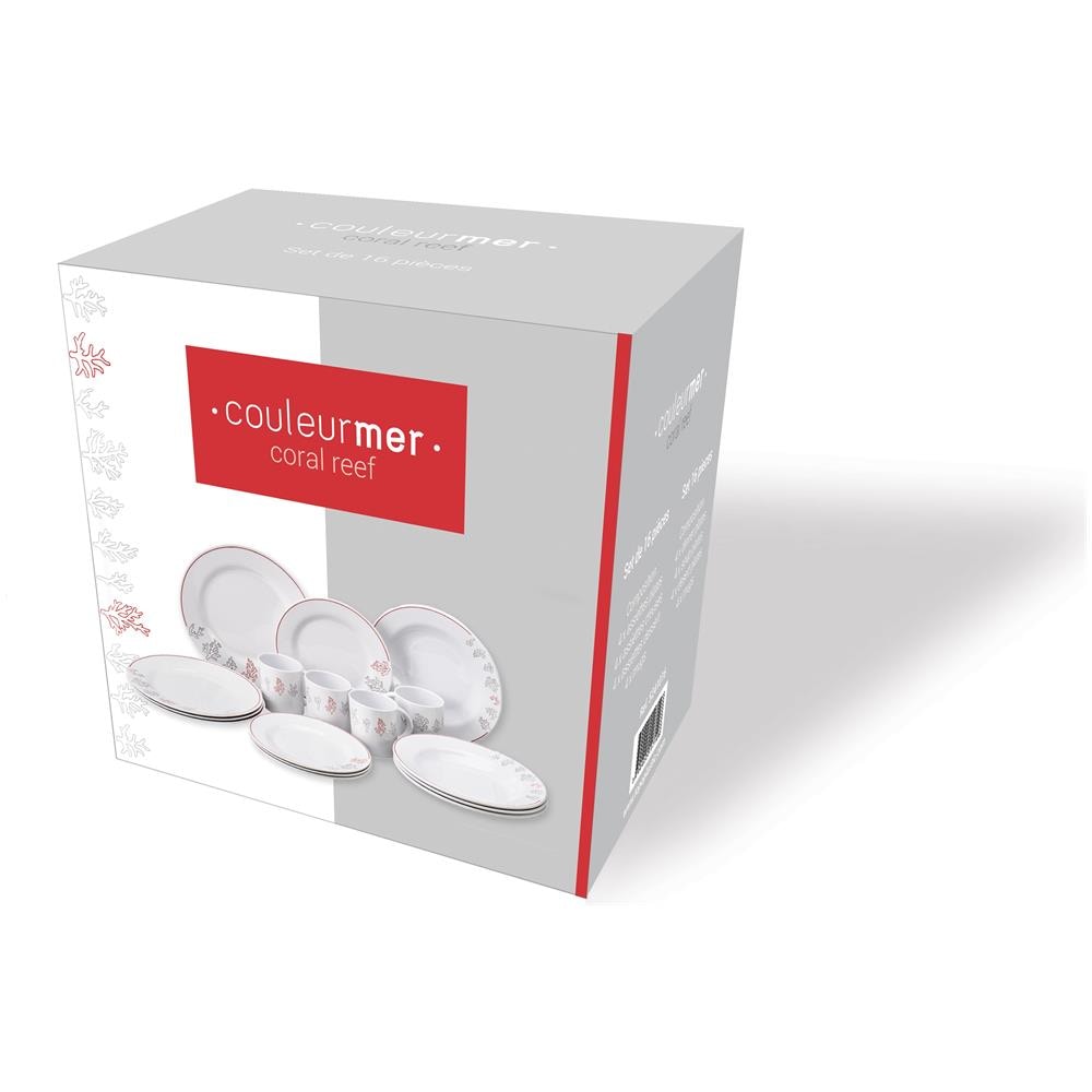 Stoviglie Realizzate In Melamina Premium. Scatola Da 16 Pezzi Contenente: 4 Piatti Piani Cm 25, 4 Piatti Fondi Cm 22,5, 4 Piatti Da Dessert Cm 22, 4 Mug. - Foto 2