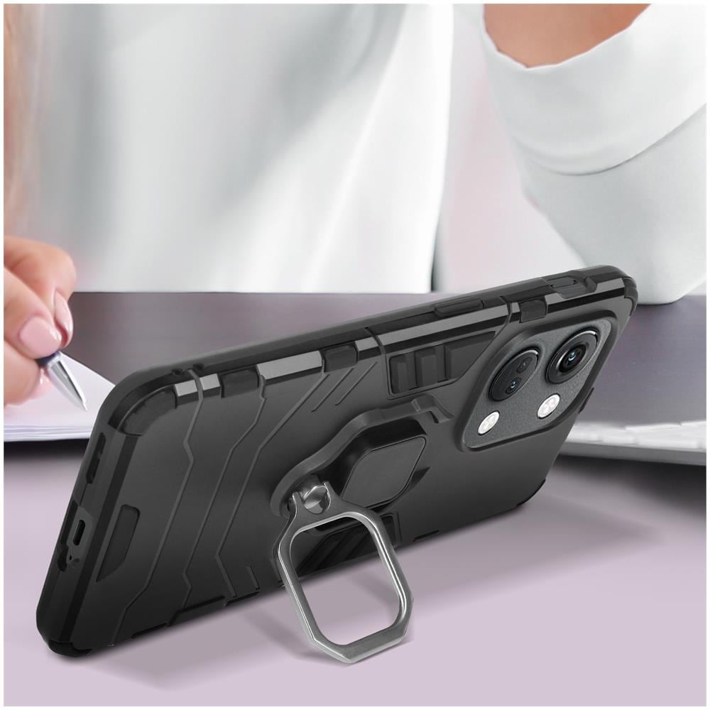 Cover Per Oneplus Nord 3 5g Antiurto Anello Supporto Collezione Ring Nera - Foto 2