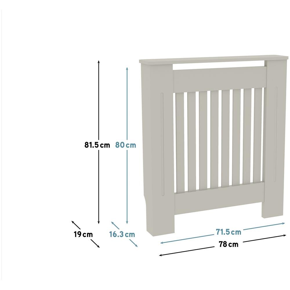 Copri Radiatore In Legno London Grigio - 78 Cm - - Foto 3
