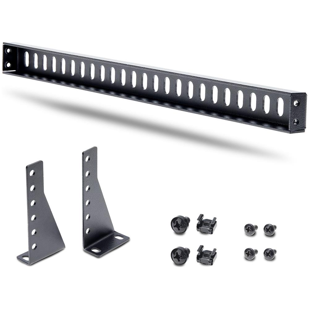 Pannello passacavi montabile a rack 1U con profondità regolabile, Guida di supporto per cavi per server /armadi rack da 19", Cable management panel per pannelli patch /switch /PDU - Foto 8