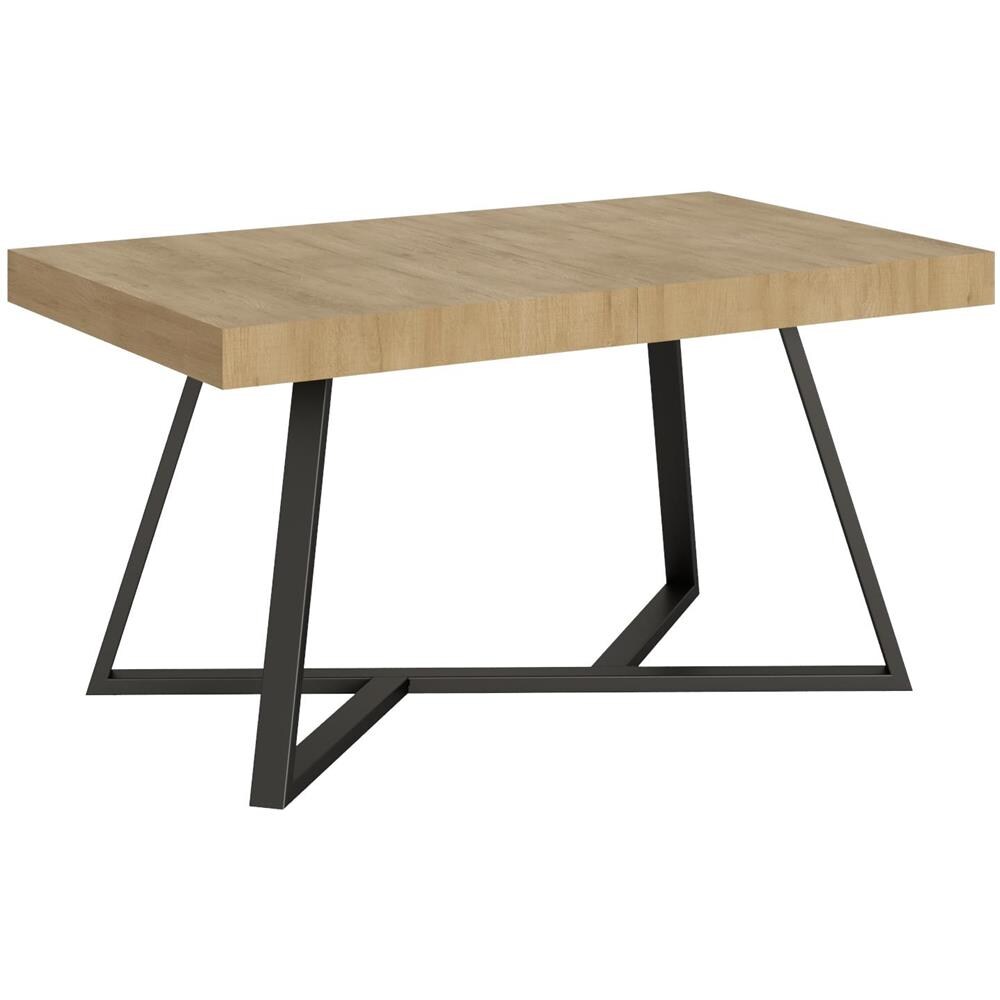Tavolo allungabile 90x160/420 cm Booster quercia natura gambe antracite - Foto 1