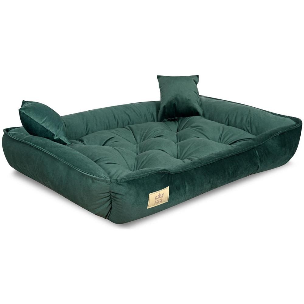100x75 cm Letto per cani in velluto verde scuro impermeabile - Foto 2