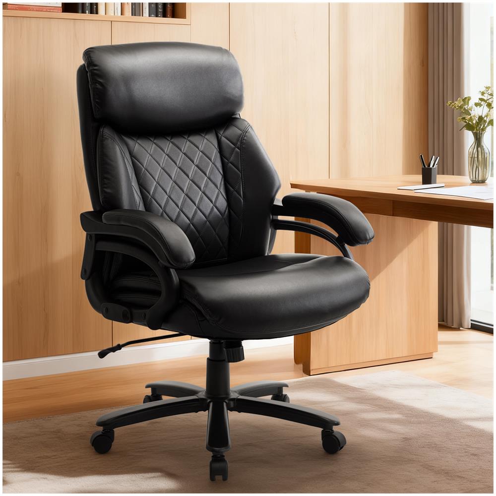 Sedia Da Gaming, Con Braccioli Regolabili, Schienale Strutturato E Seduta Extra Larga In Ecopelle, Colore Nero - Foto 8