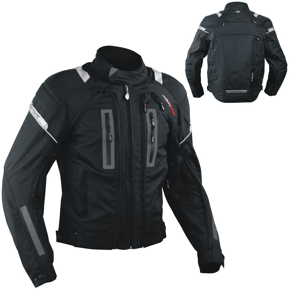 Giacca Moto Tessuto Mesh Protezioni Ce Impermeabile 4 Stagioni Nero S - Foto 1